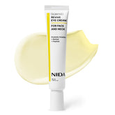 NIDA Revive Eye Cream bottle close-up showing premium packaging and skin-softening formula