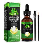 NIFEISHI castor oil bottle with premium glass packaging for hair and skin care.