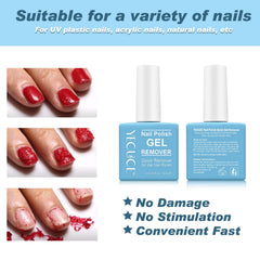 NIFEISHI nails after removal showing clean surface ready for polish.