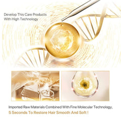 NIFEISHI hair mask application on hair demonstrating 5-second treatment
