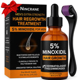 Nincrane Minoxidil 5% bottle with dropper for precise scalp application.