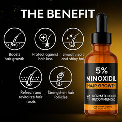 Dermatologist-approved Nincrane Minoxidil packaging highlights safe, doctor-backed formula.