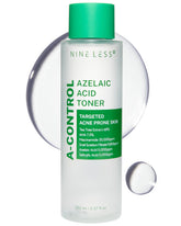 NINELESS A-Control Toner bottle with pump for pore refinement after cleansing.