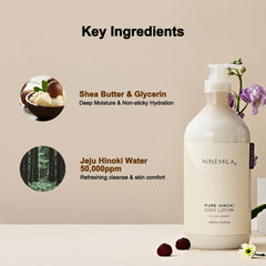 NINEMILA9 Blackberry scent lotion closeup showing inviting fragrance cue for daily use.