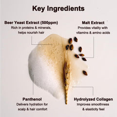 NINEMILA9 Calming Beer Shampoo lather demonstrates rich foam for gentle cleansing.
