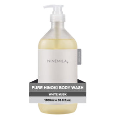 NINEMILA9 Pure Hinoki Body Wash bottle front for daily gentle cleansing