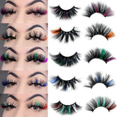 Ninglash Halloween Day Lashes 25mm color mid-tail for a bold, dramatic eye look.