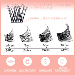Ninglash soft fibers provide feather-light wear and comfort.
