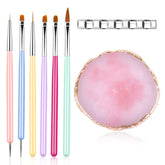 Ningrou resin nail art palette with gold rim for precise color mixing.