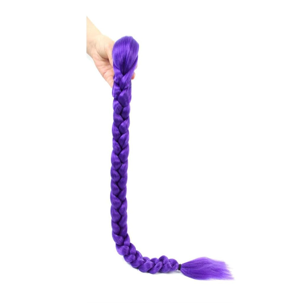 NISEYO NU easy clip purple pony tail adds bold color for cosplay and events.