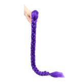 NISEYO NU easy clip purple pony tail adds bold color for cosplay and events.