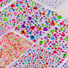 NIUBIER Gem Stickers eight sheets with varied shapes for versatile crafts