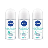 NIVEA Brightening Happy Shave roll-on bottle 50ml, product packaging and design