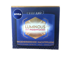 NIVEA Cellular Luminous630 night-cream texture close-up showing rich moisture.