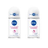 NIVEA Extra Bright bottle front, premium underarm care design