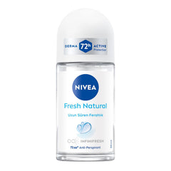 NIVEA Fresh Natural roll-on bottle with a smooth glide and clean scent.
