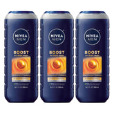 NIVEA MEN Boost bottle pour with citrus scent for a refreshing start