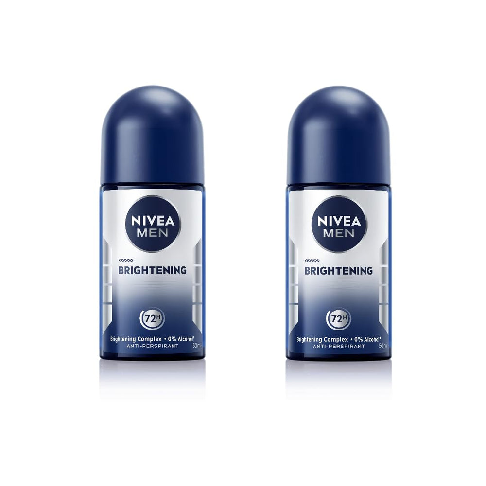NIVEA Men Brightening Roll-On 50ml front view for daily freshness.