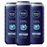 NIVEA MEN Cool Body Wash icy menthol bottle for refreshing post-shower skin