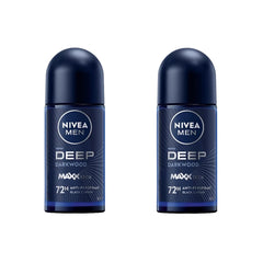 NIVEA MEN DEEP Darkwood roll-on provides 72H protection and lasting freshness.