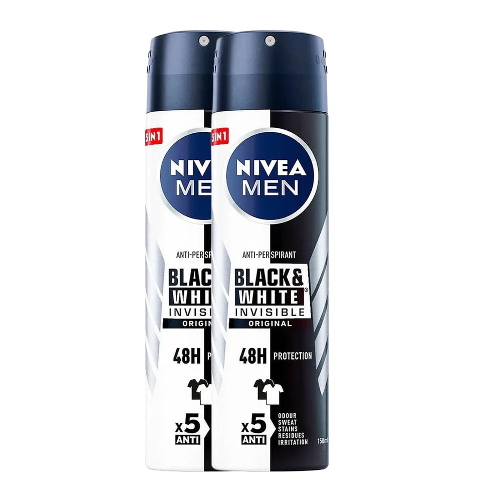 NIVEA Men Invisible Original spray bottle delivers long-lasting freshness.
