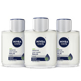 NIVEA MEN Sensitive Post Shave Balm pack of three bottles for daily soothing relief after shaving