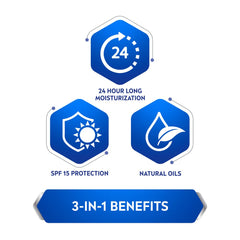 NIVEA Men's Active Care SPF 15 being dispensed for quick application.
