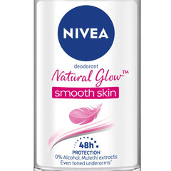NIVEA Natural Glow back-label with usage tips for daily use