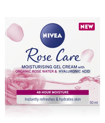 NIVEA Rose Water Hyaluron cream close-up highlights rapid absorption