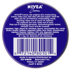 NIVEA Skin Creme pack seven tins demonstrates family-friendly, travel-ready moisture on the go.
