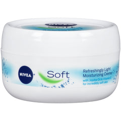 Close-up of NIVEA Soft texture, lightweight cream.