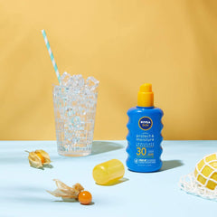 NIVEA Sun Protect & Hydrate SPF30 box packaging shown.