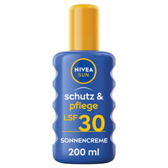 Nivea Sun SPF 30 spray bottle for daily UV protection