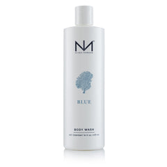 Niven Morgan Blue Body Wash bottle with refreshing seaside scent for clean, lightly scented skin