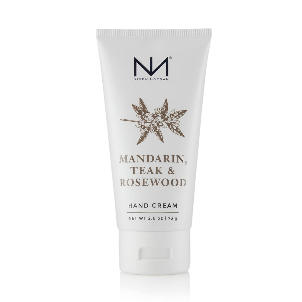 Niven Morgan Mandarin Teak & Rosewood Travel Hand Cream for on-the-go moisturization