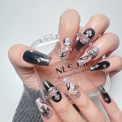 NLSJMP press-on nails 10 pieces for quick, damage-free manicure