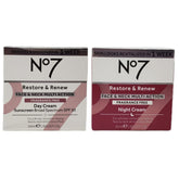 No. 7 no-restore-renew day cream jar for daytime hydration and SPF 30 protection