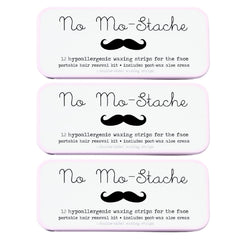 No Mo-Stache lip wax strip pack for quick home use.