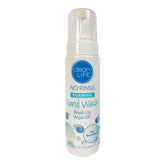 No-Rinse Foaming Hand Wash bottle front view, compact for travel cleaning on the go.