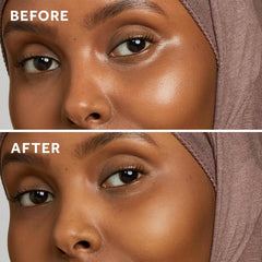 No7 Flawless Finish loose powder on skin for a matte, airbrushed look.