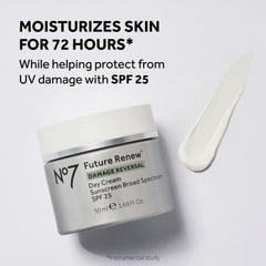 No7 Future Renew SPF25 packaging highlights daytime UV protection.