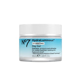 No7 HydraLuminous+ bottle pump delivers lightweight hydration for daily use.