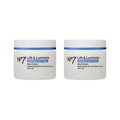 No7 Lift & Luminate 2-pack box, ideal for daily skincare routine.