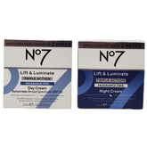 No.7 Lift Luminate Day Cream bottle with SPF 30 for daytime protection and glow