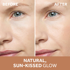 No7 Pro Artist Soft Glow Cream Bronzer swirl on skin demonstrating blendable texture for natural warmth.