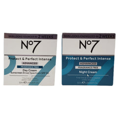 No.7 Protect and Perfect Day Cream SPF 30 bottle for daily sun protection and hydration.