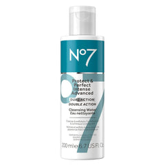 No7 Protect & Perfect cleansing water bottle for gentle makeup removal and hydration.