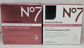 No7 Restore and Renew face and neck day and night creams duo pack for daily hydration
