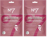 No7 Restore and Renew face-neck sheet mask with concentrated serum for nourishing hydration.