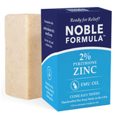 Noble Formula 2% zinc soap bar for face, body, and scalp cleansing